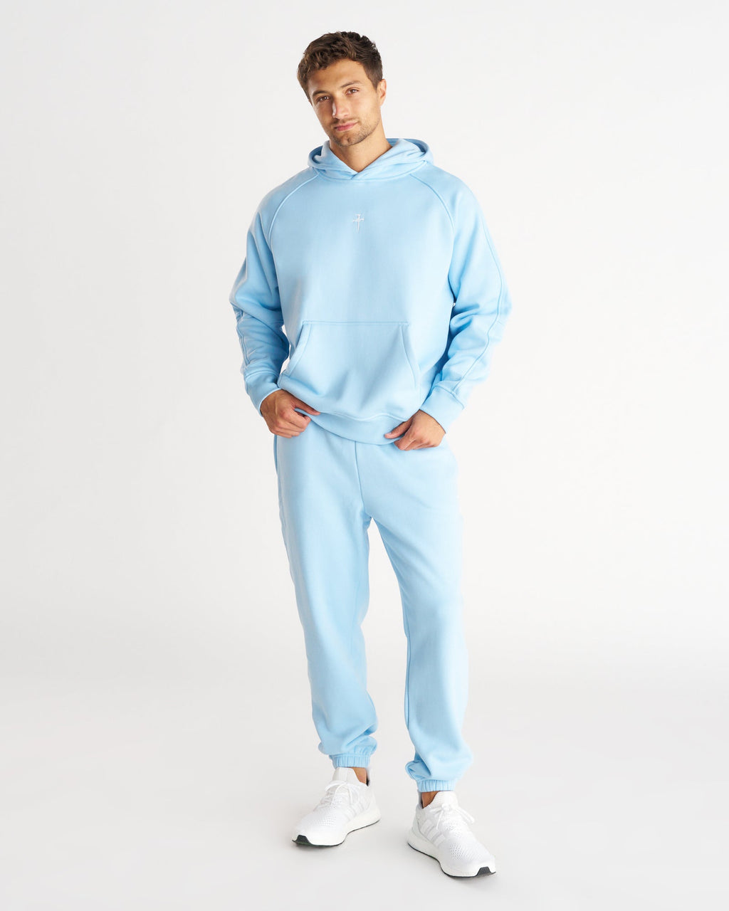 Signature Fleece Hoodie - Sky Blue
