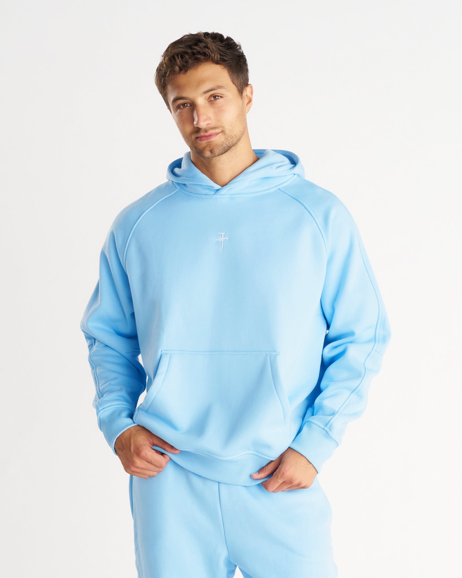 Signature Fleece Hoodie - Sky Blue